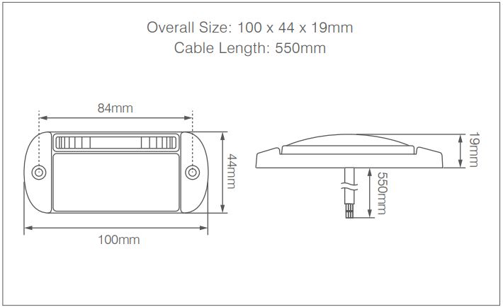 44 Series Low-Profile Side Marker + Indicator Lamp