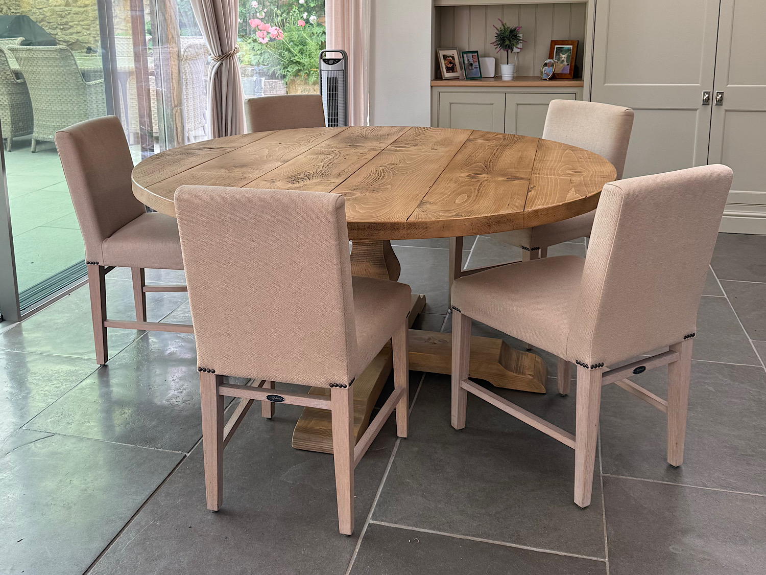 Large Round Rustic Dining Table | Oak & Wood | Tom Marsh