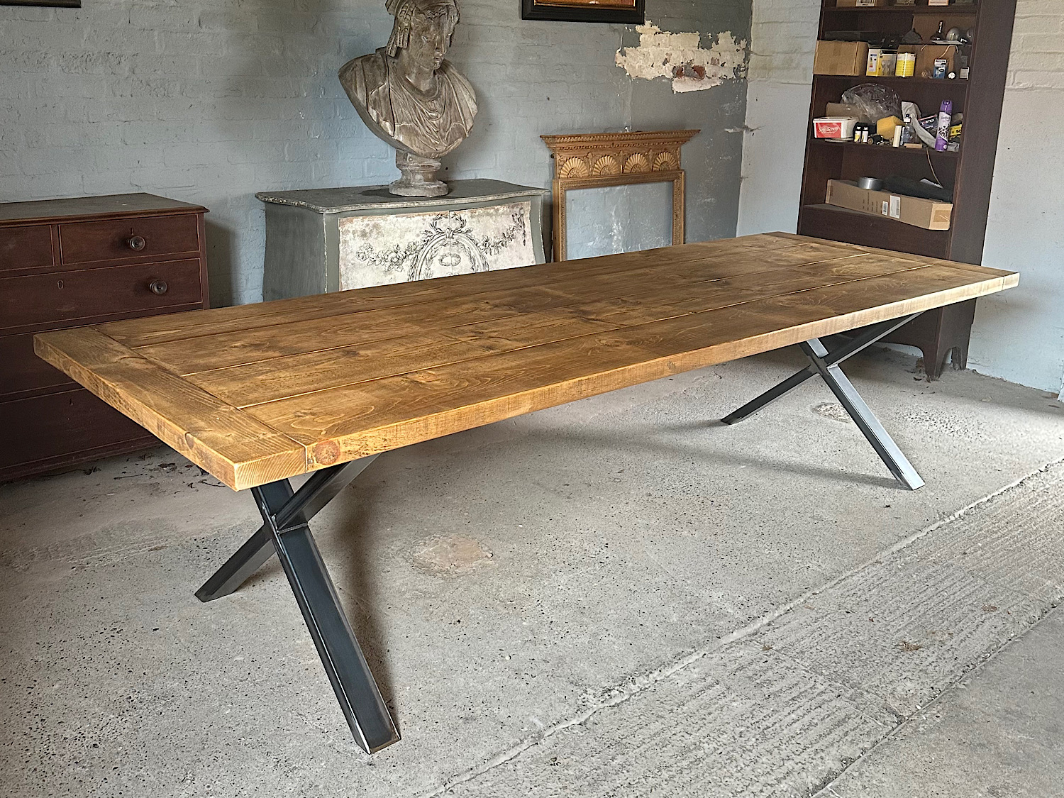 Rustic X-Frame Metal Table | Tom Marsh