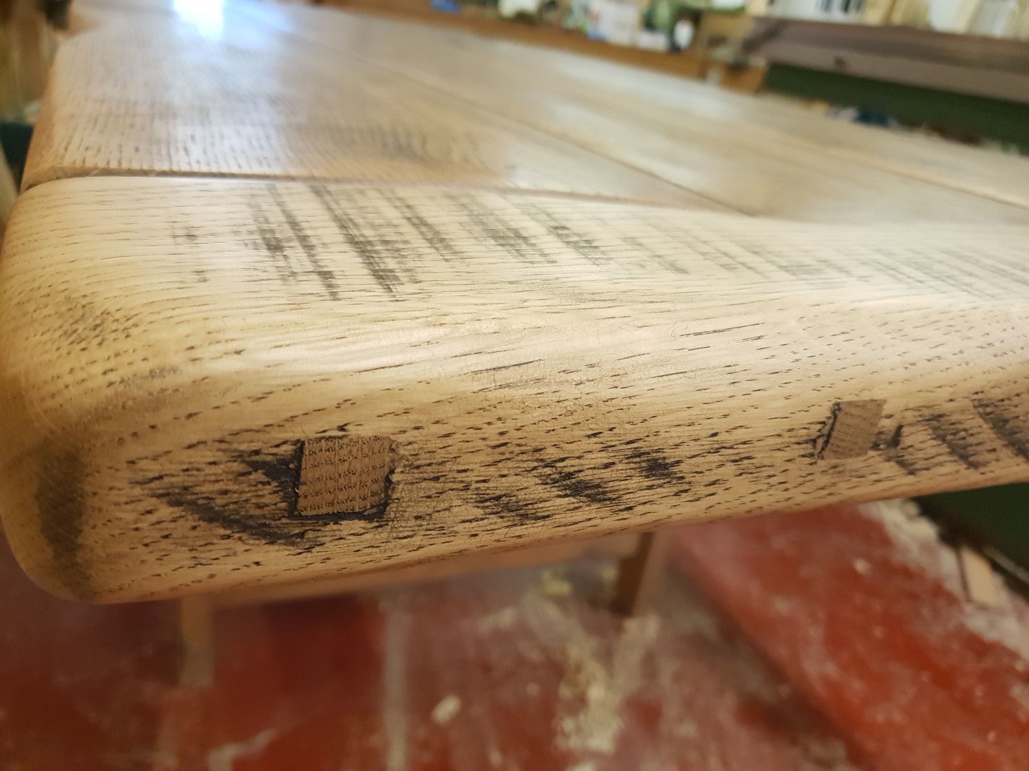 Hand made oak refectory table for London home