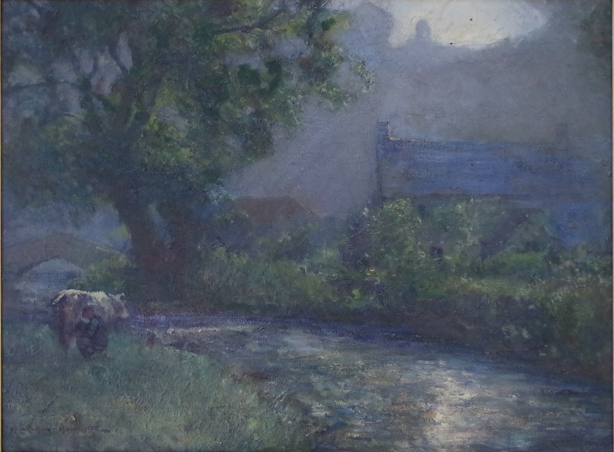 A Lone Cow by the River