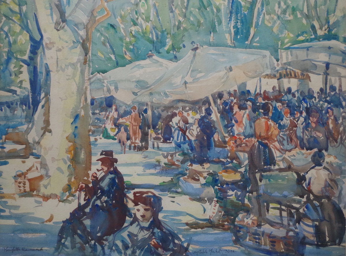 Continental Market Scene