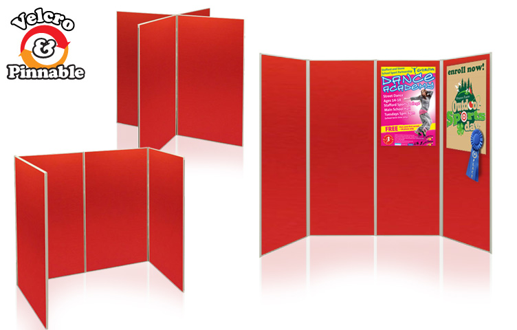 Exhibition boards for schools. Full height display boards.