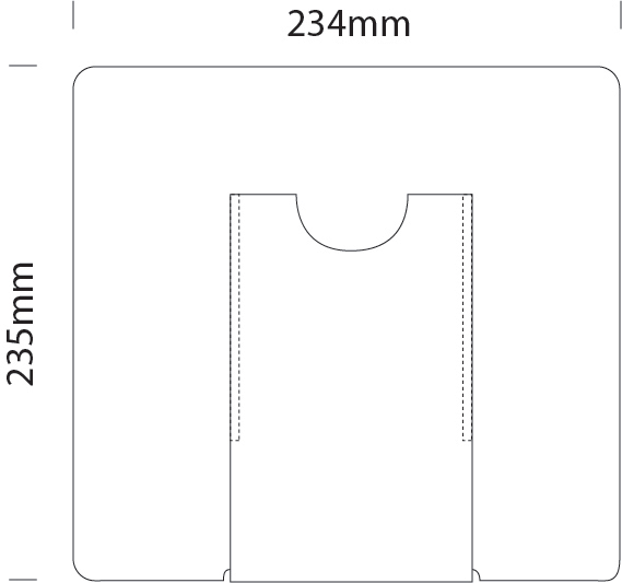 Single 1/3 A4 leaflet dispenser for A4 portrait cable display