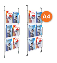 6 x A4 Cable Display Kit - Leaflet Holders