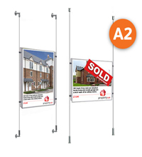 1 x A2 Cable Display Kit - Poster Holders