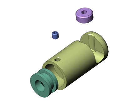 Rod wall support illustration of components