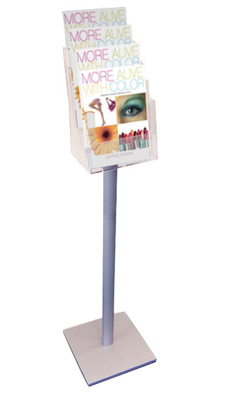 A4 free standing 4 tier A4 portrait leaflet holders.