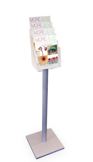 Leaflet holders with 4x A5 portrait pockets - 4x tiers.