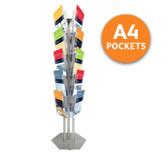 Tower 15 Leaflet Holder with 15 x A4 Pockets