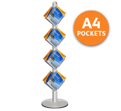 Zig Zag Leaflet Stands with 8 x A4 Pockets