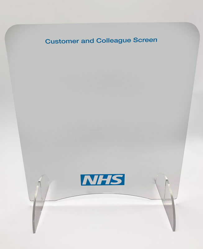 Customer safety screens for  pharmacy dispensaries.