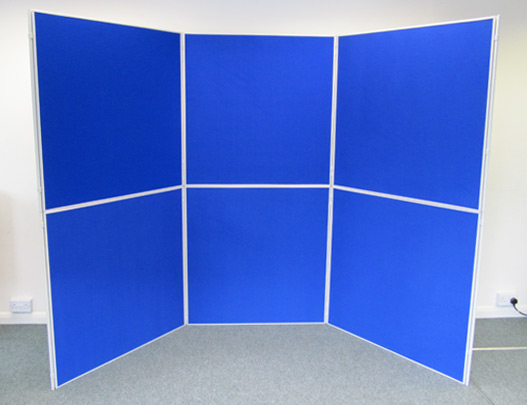 Blue discount display boards - Ex-hire stock