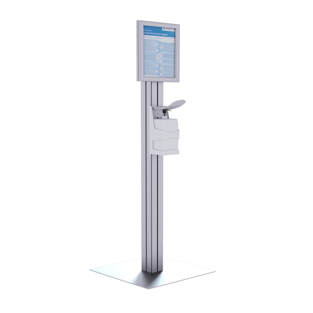 Freestanding sanitising stations from RAL Display