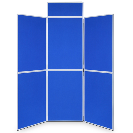 6 folding display boards with 900 x 600mm, 1000 x 700mm or 1m x 1m panels.