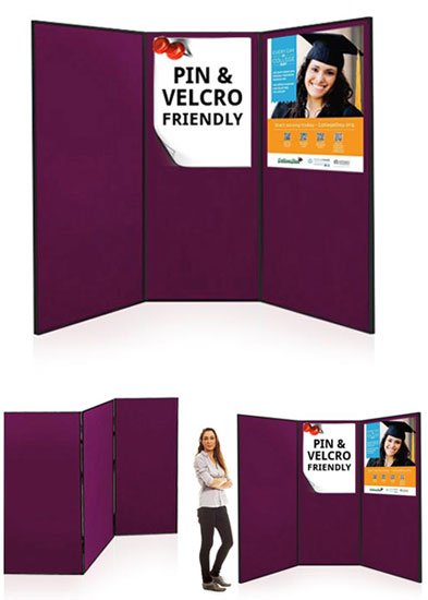 Large display boards ideal for schools and colleges - 3 panels