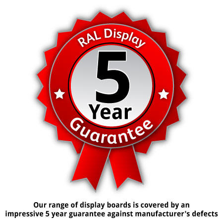 Buy with confidence with our 5 year guarantee.