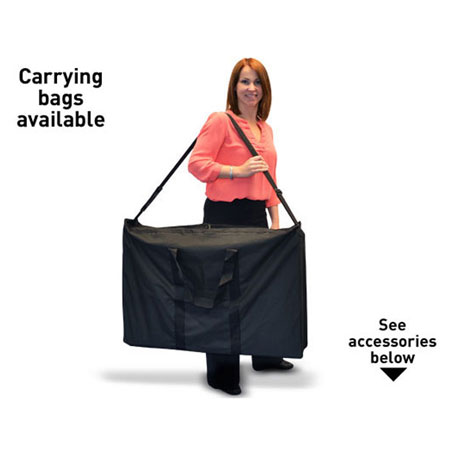 Panel, pole and base carry bags available