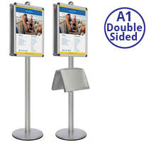 AXIS 4 - Double sided A1 Display Stand With Optional Shelves