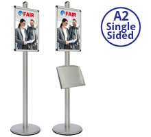 AXIS 1 - Single Sided A2 Display Stand With Optional Shelf