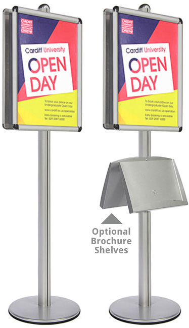 A1 double sided sign holders ideal for theatres, colleges, museums and universities.