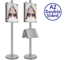 AXIS 2 - Double sided A2 Display Stand With Optional Shelves