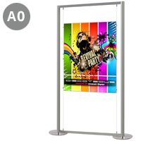 1 x A0 Portrait Floor Standing Poster Display Stand