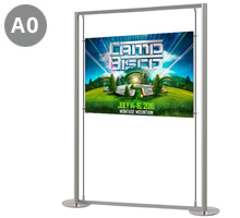 1 x A0 Landscape Floor Standing Poster Display Stand