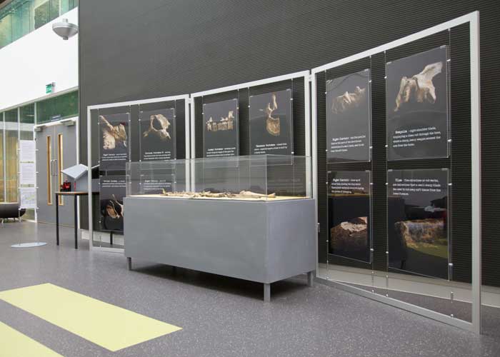 Staffordshire University's display stands with optional flat profile