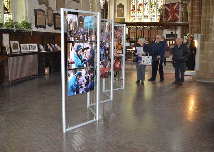 Leicester Cathedral purchased a set of 6 freestanding display stands for the Queen's visit.
