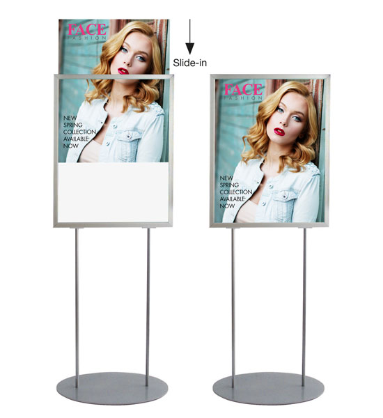 A1retail poster stand - Holds 2 x A1 posters - Double sided