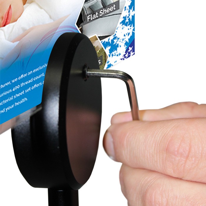 Quick and easy message change withAllen key supplied