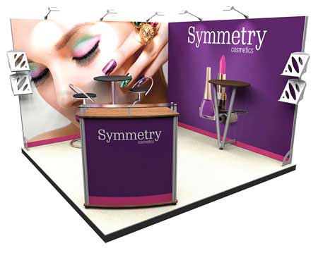 3m L-Shape Exhibition Display Stand