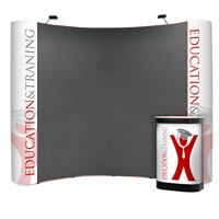 3x4 Fabric Covered Pop-up Stands with Graphic Ends