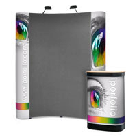 3x2 Fabric Covered Pop-up Stand with Graphic Ends