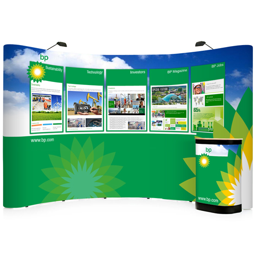 3x5 curved popup stands
