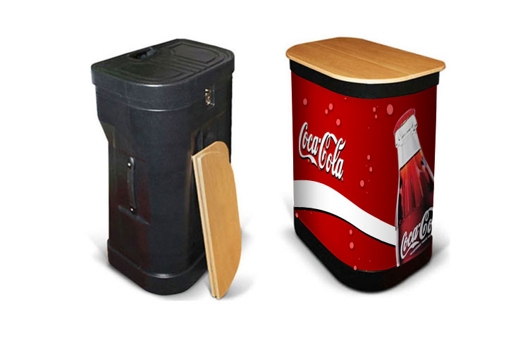 Upgrade your package to include a case to counter conversion kit which includes a beech top & matching graphic wrap.