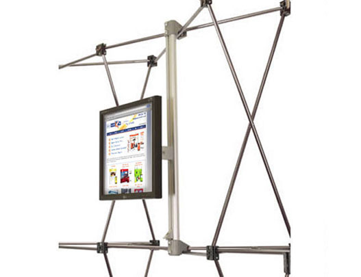 TV bracket for popup stands: integrate a screen up to 22" / 5kg