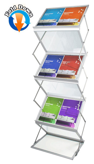 A3 folding brochure stand - ideal for exhibitions on the go.