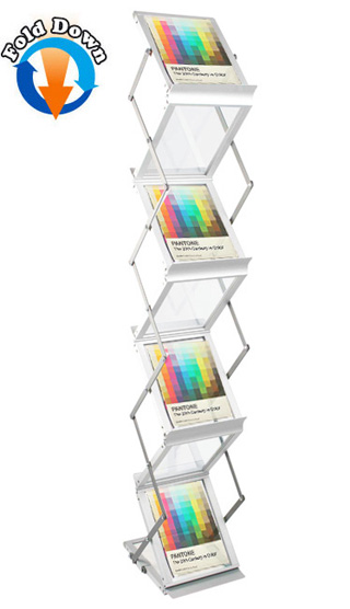 Zed-up and Z-Stand A4 portable brochure stand.