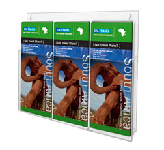 Leaflet Holders with 3 x 1/3 A4 Pockets (Pack of 2)