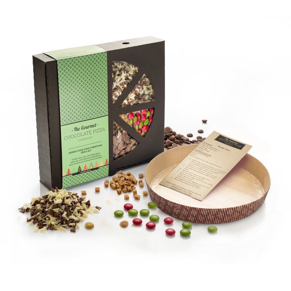 Our Make Your Own Christmas Chocolate Pizza Kit is a fun and unique chocolate gift idea this year.