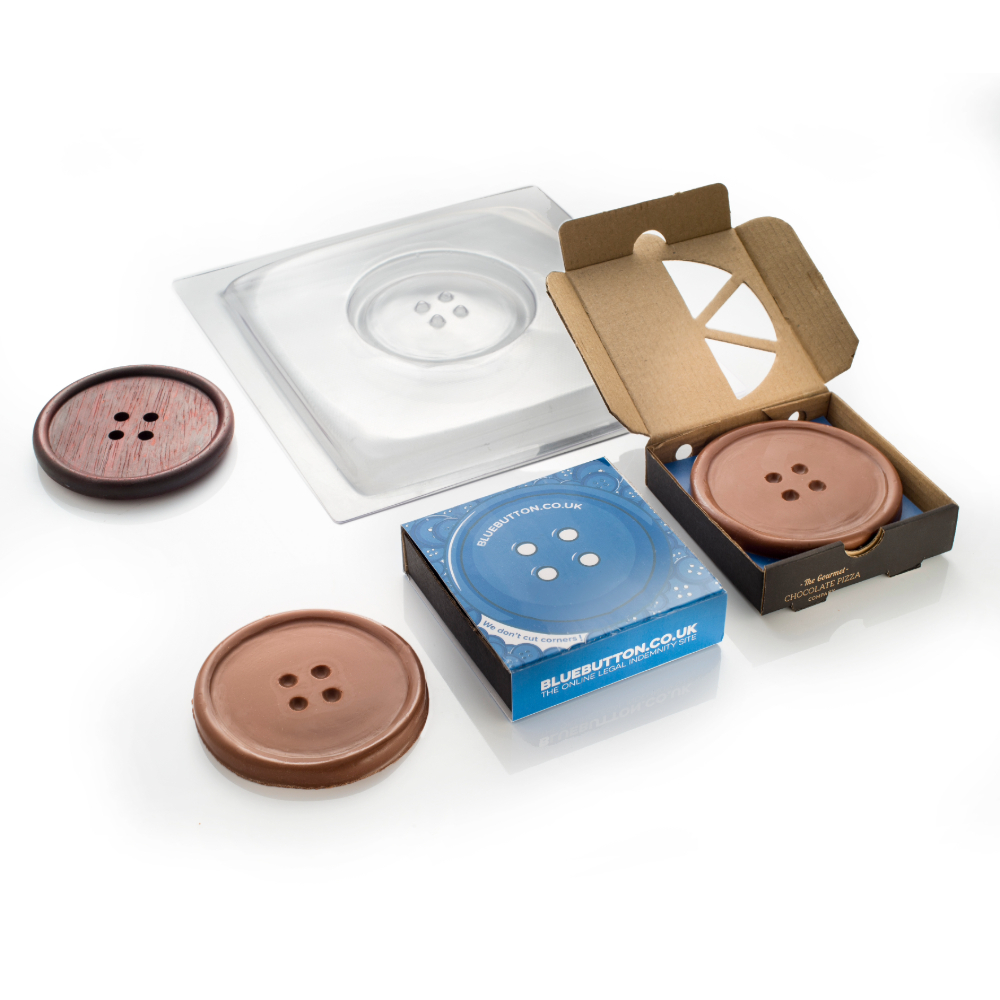 Milk Chocolate Buttons and Bespoke Mould