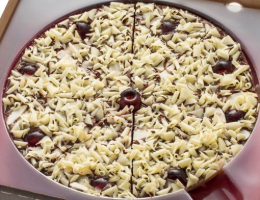 Bakewell Tart Chocolate Pizza