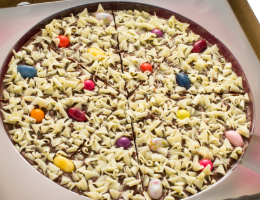 Jelly Bean Jumble Chocolate Pizza