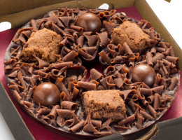 Delightfully Dark Mini Chocolate Pizza