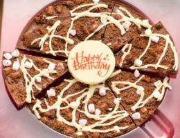 Rocky Road Chocolate Pizza with Choice of Plaque