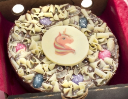 Magical Unicorn Mini Chocolate Pizza