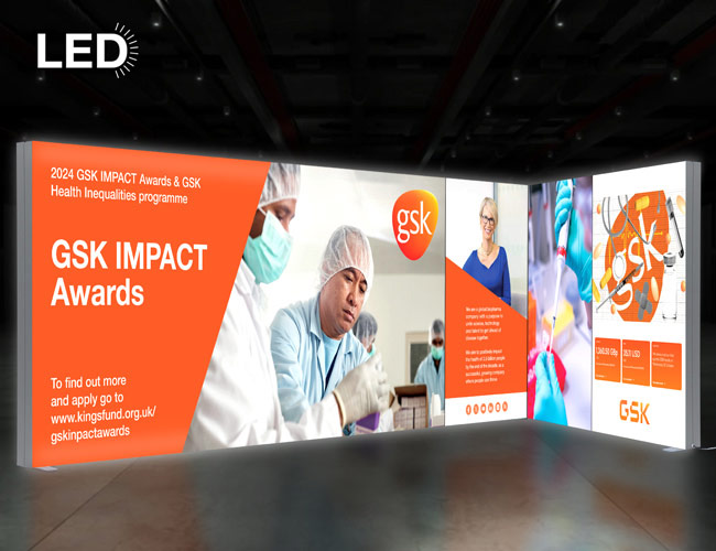4m x 2m L-Shape Lightbox Exhibition Stand