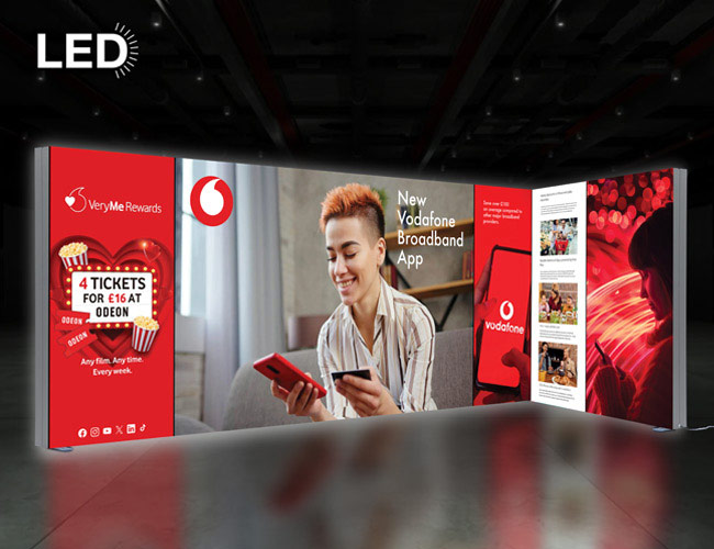 5m x 2m L-Shape Lightbox Exhibition Stand